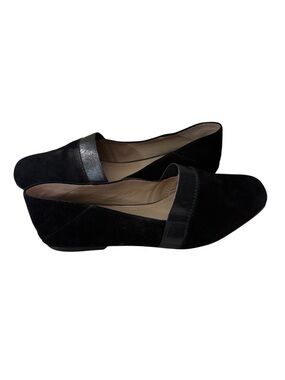 Johnston Murphy Black Suede Flats 7 M Womens